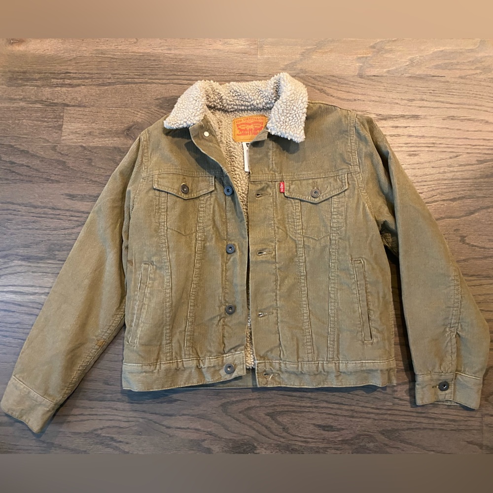 Levi’s Tan Corduroy Sherpa Jacket - Boys 10-12